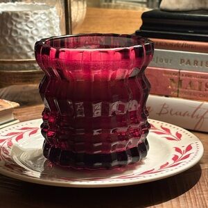 AUDEN LUEUR Elegant Glass Candle JOYEUX Scent (Slightly Used 1 Hour)